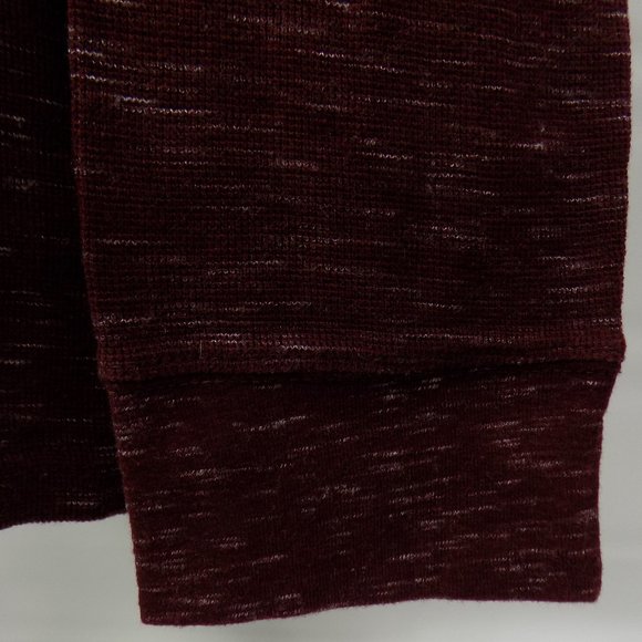 Marc Anthony Burgundy Heathered Long Sleeve Henley Size XXL Slim Fit - Picture 3 of 6